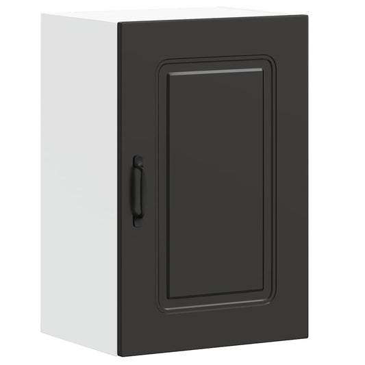 vidaXL Kitchen Wall Cabinet "Kalmar" Black Engineered Wood