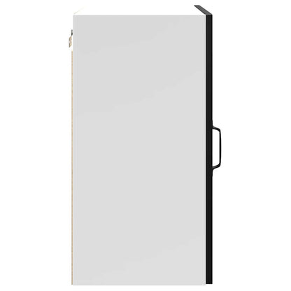 vidaXL Kitchen Wall Cabinet Kalmar Black Engineered Wood