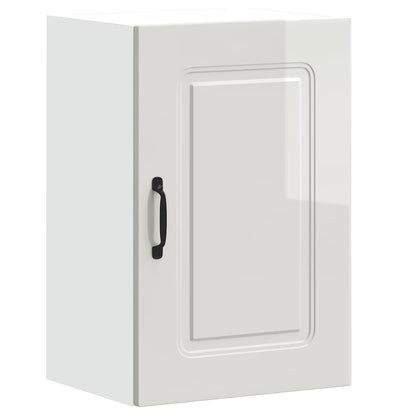 vidaXL Kitchen Wall Cabinet "Kalmar" High Gloss White Engineered Wood