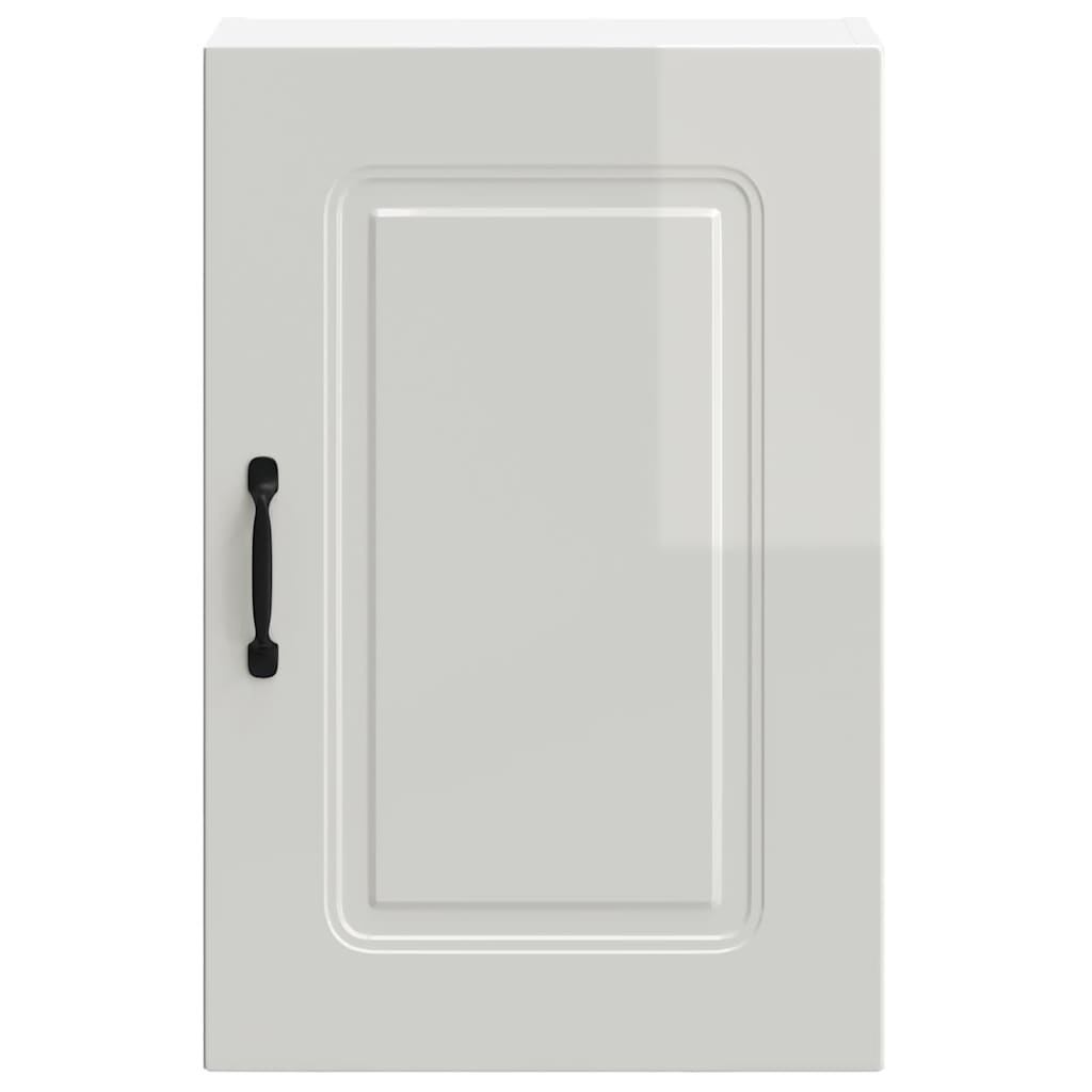 vidaXL Kitchen Wall Cabinet "Kalmar" High Gloss White Engineered Wood