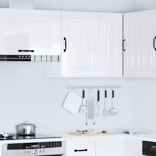 vidaXL Kitchen Wall Cabinet "Kalmar" High Gloss White Engineered Wood