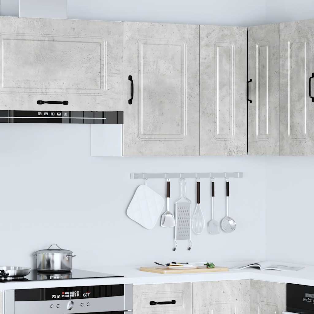 vidaXL Kitchen Wall Cabinet "Kalmar" Concrete Grey Engineered Wood