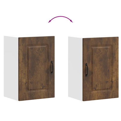 vidaXL Kitchen Wall Cabinet "Kalmar" Smoked Oak Engineered Wood