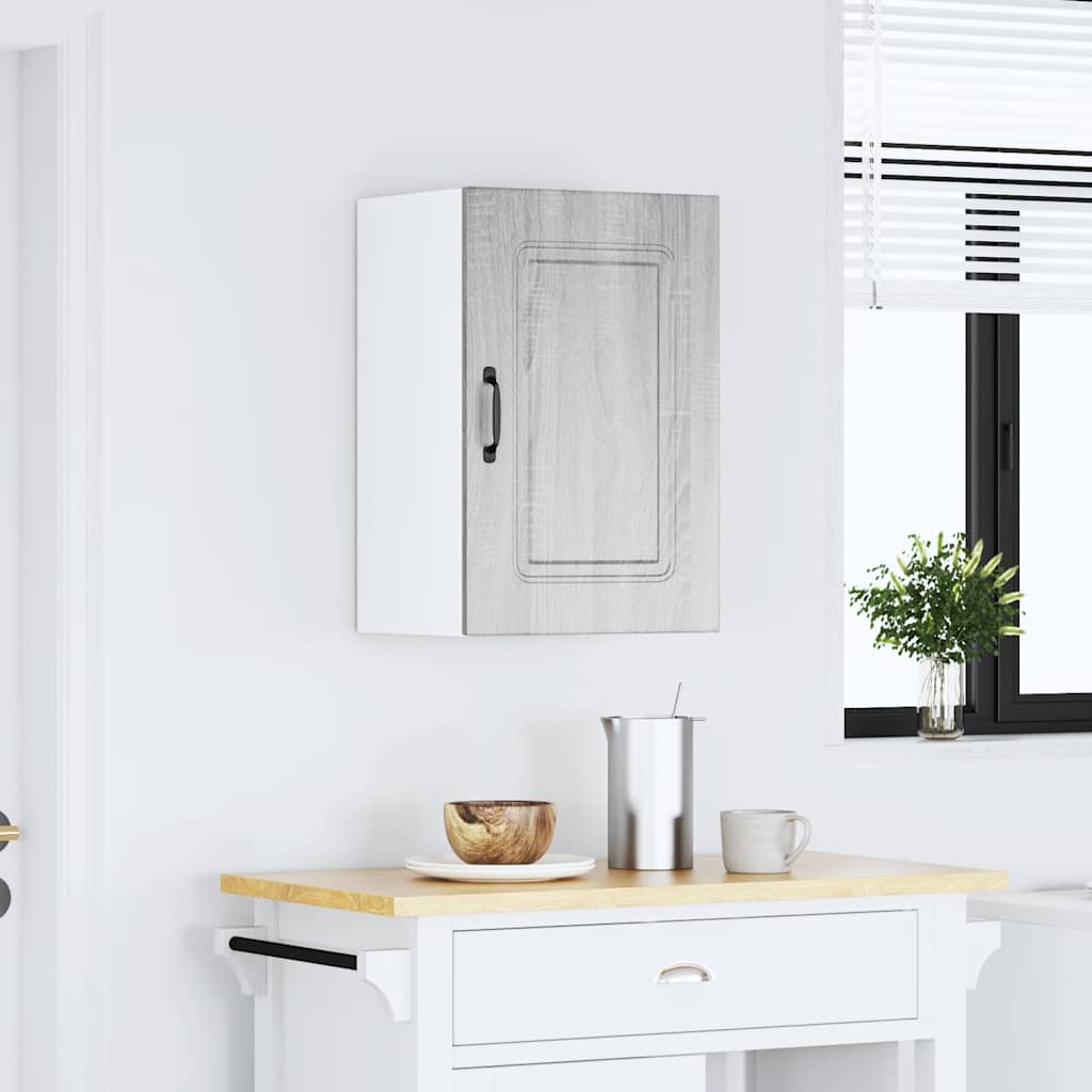 vidaXL Kitchen Wall Cabinet "Kalmar" Grey Sonoma Engineered Wood