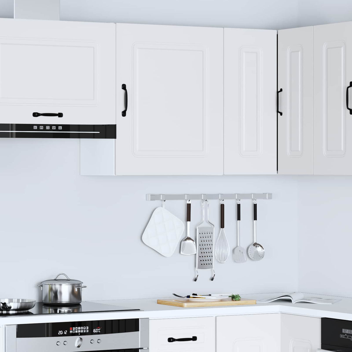 vidaXL Kitchen Wall Cabinet "Kalmar" White Engineered Wood
