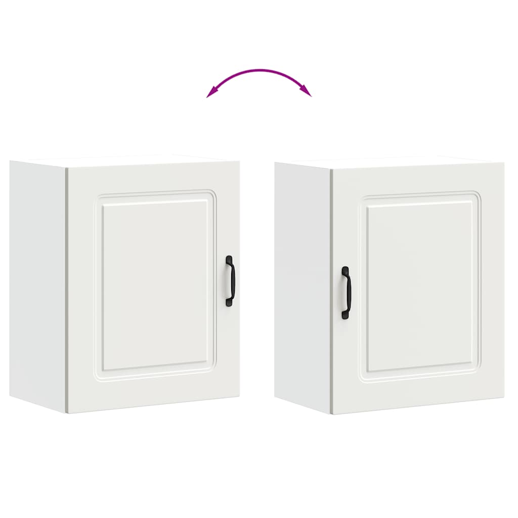vidaXL Kitchen Wall Cabinets 2 pcs "Kalmar" White Engineered Wood