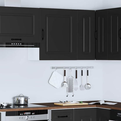 vidaXL Kitchen Wall Cabinet Kalmar Black Engineered Wood