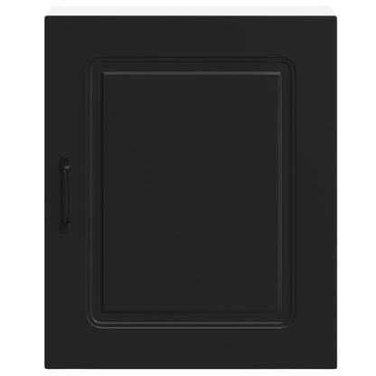 vidaXL Kitchen Wall Cabinet Kalmar Black Engineered Wood