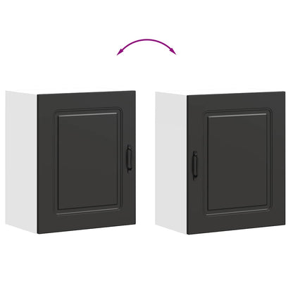 vidaXL Kitchen Wall Cabinet Kalmar Black Engineered Wood