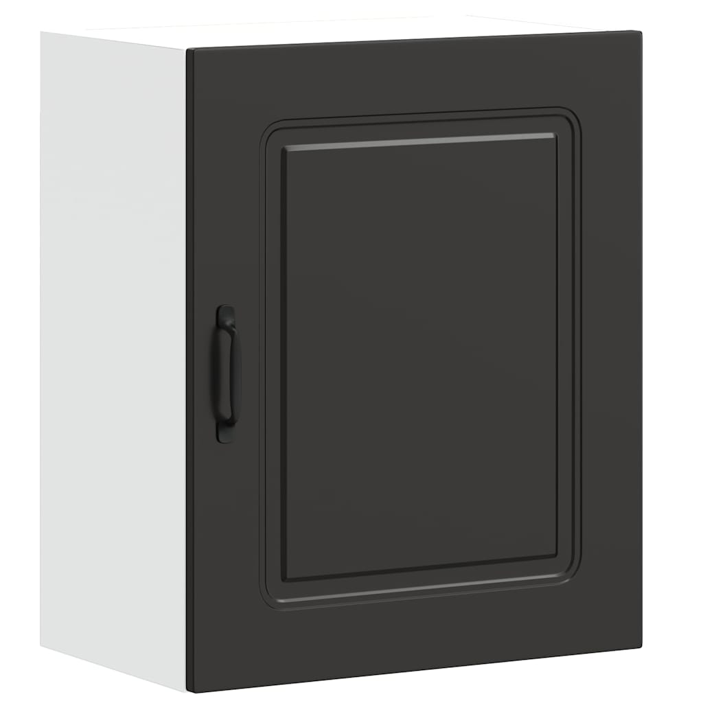 vidaXL Kitchen Wall Cabinets 2 pcs Kalmar Black Engineered Wood