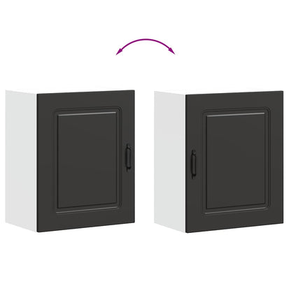 vidaXL Kitchen Wall Cabinets 2 pcs Kalmar Black Engineered Wood