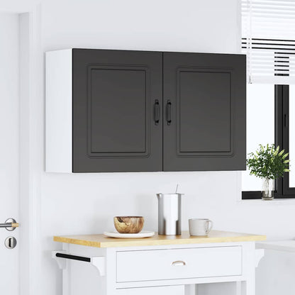 vidaXL Kitchen Wall Cabinets 2 pcs Kalmar Black Engineered Wood