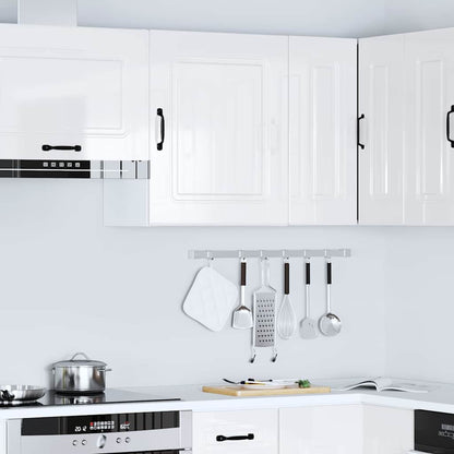 vidaXL Kitchen Wall Cabinet Kalmar High Gloss White Engineered Wood