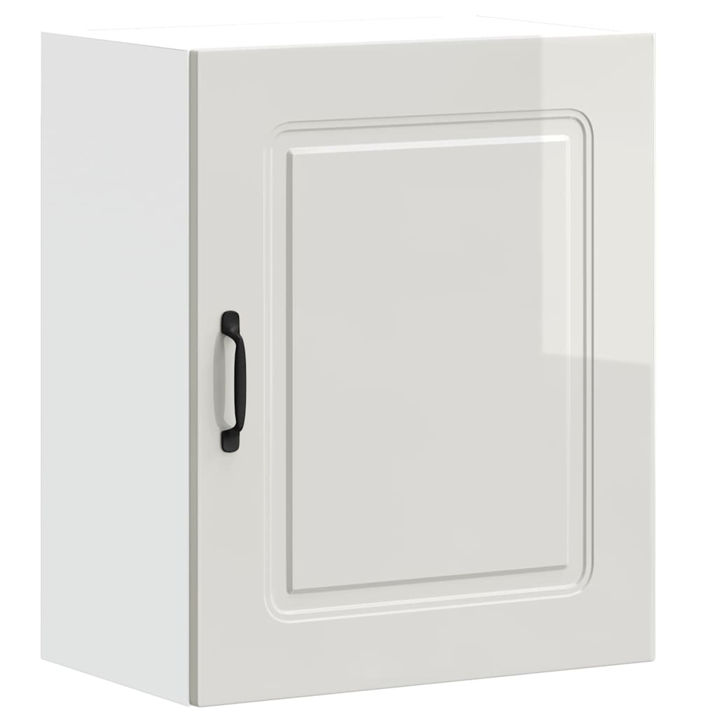 vidaXL Kitchen Wall Cabinets 2 pcs Kalmar High Gloss White Engineered Wood