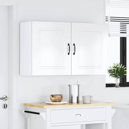 vidaXL Kitchen Wall Cabinets 2 pcs Kalmar High Gloss White Engineered Wood