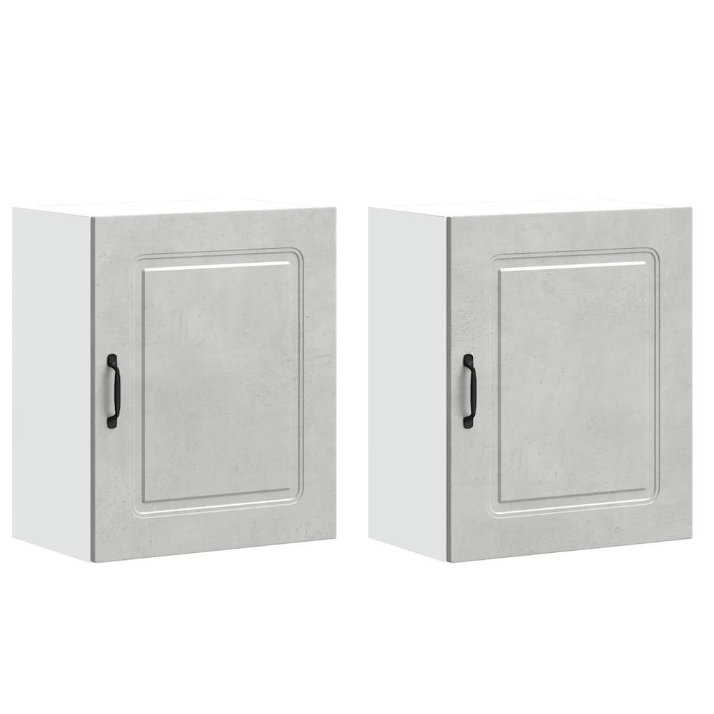 vidaXL Kitchen Wall Cabinets 2 pcs Kalmar Concrete Grey Engineered Wood