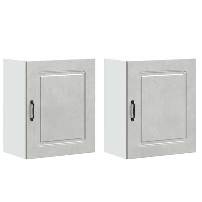 vidaXL Kitchen Wall Cabinets 2 pcs Kalmar Concrete Grey Engineered Wood