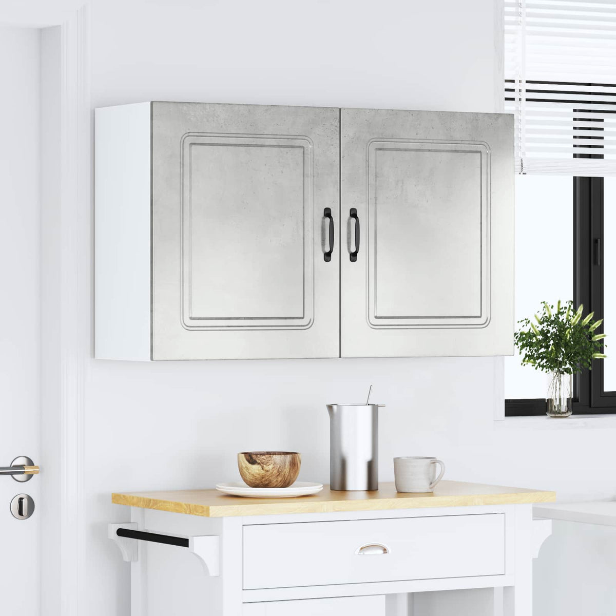 vidaXL Kitchen Wall Cabinets 2 pcs "Kalmar" Concrete Grey