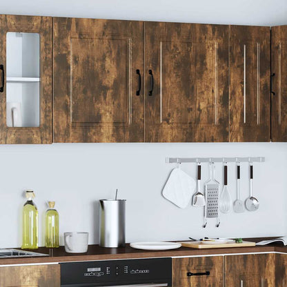 vidaXL Kitchen Wall Cabinets 2 pcs Kalmar Smoked Oak Engineered Wood