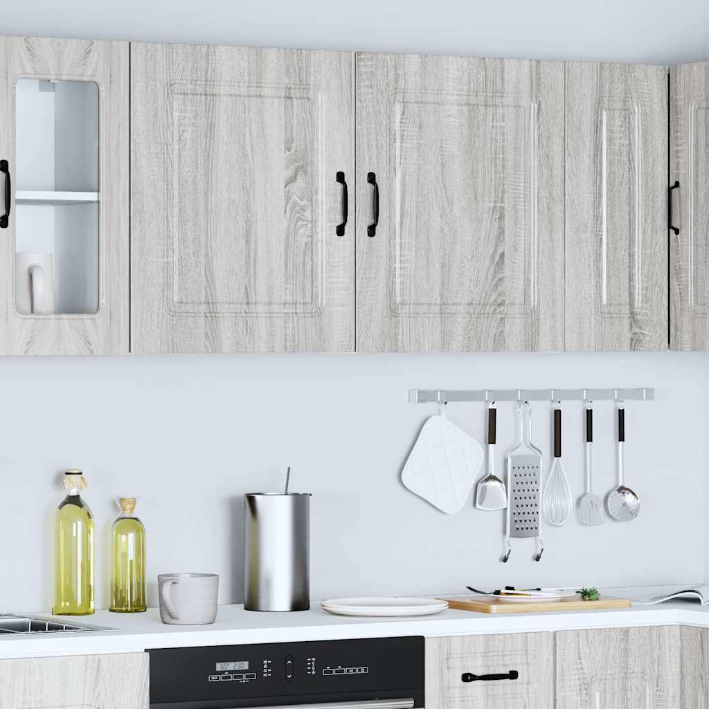 vidaXL Kitchen Wall Cabinets 2 pcs Kalmar Grey Sonoma Engineered Wood