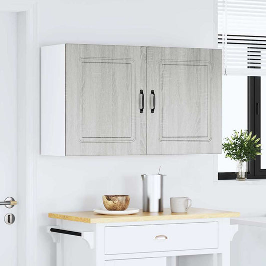 vidaXL Kitchen Wall Cabinets 2 pcs Kalmar Grey Sonoma Engineered Wood