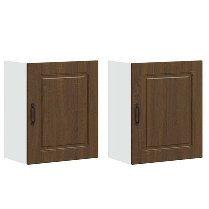 vidaXL Kitchen Wall Cabinets 2 pcs Kalmar Brown Oak Engineered Wood