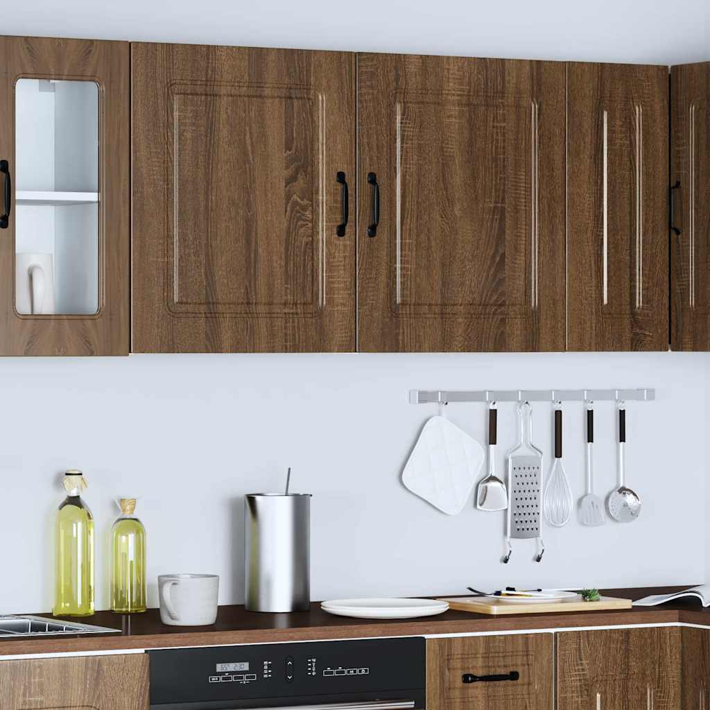 vidaXL Kitchen Wall Cabinets 2 pcs Kalmar Brown Oak Engineered Wood