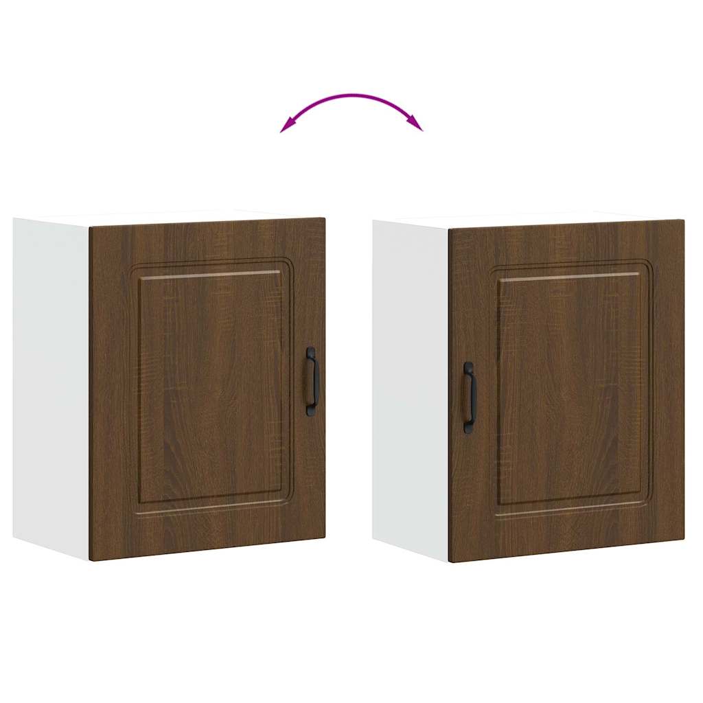 vidaXL Kitchen Wall Cabinets 2 pcs Kalmar Brown Oak Engineered Wood