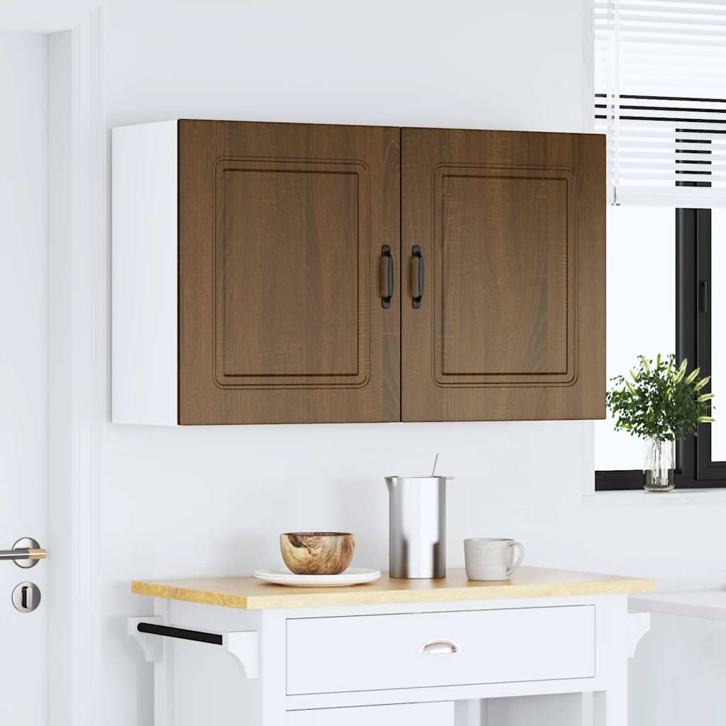vidaXL Kitchen Wall Cabinets 2 pcs Kalmar Brown Oak Engineered Wood