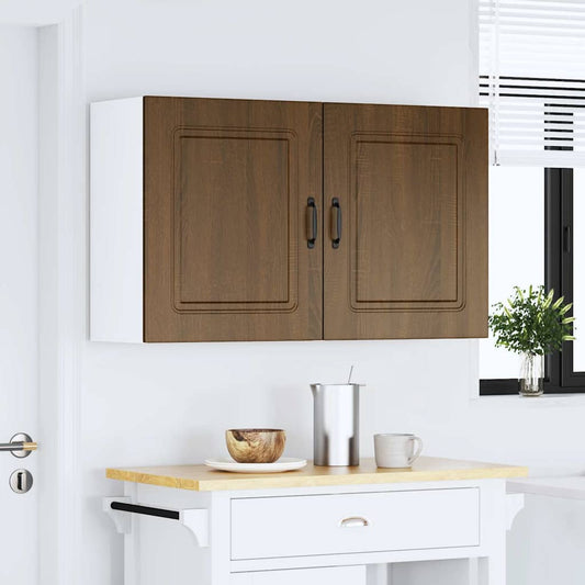 vidaXL Kitchen Wall Cabinets 2 pcs Kalmar Brown Oak Engineered Wood