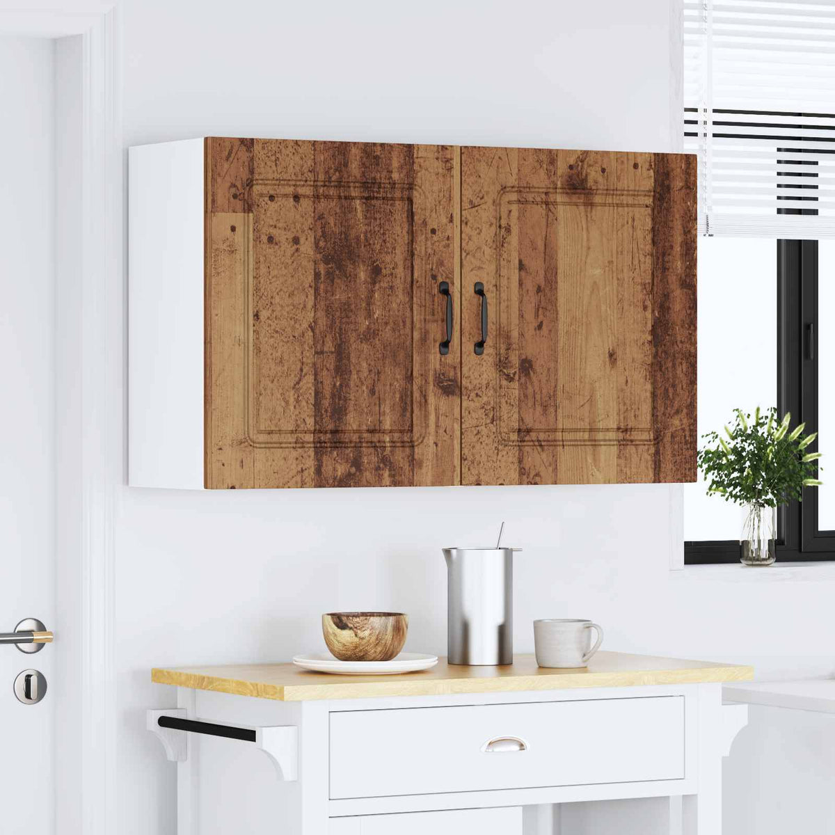 vidaXL Kitchen Wall Cabinets 2 pcs Kalmar Old Wood Engineered Wood
