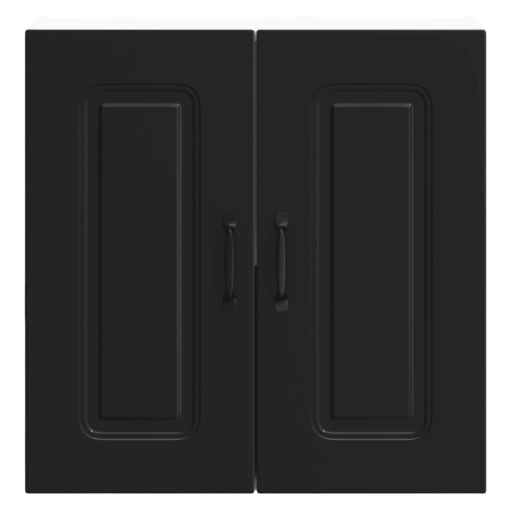 vidaXL Kitchen Wall Cabinet Kalmar Black Engineered Wood
