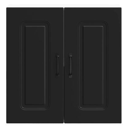 vidaXL Kitchen Wall Cabinet Kalmar Black Engineered Wood