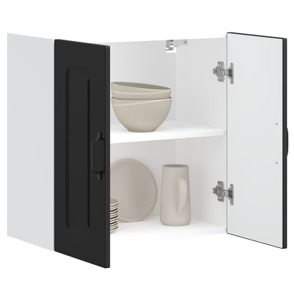 vidaXL Kitchen Wall Cabinet Kalmar Black Engineered Wood