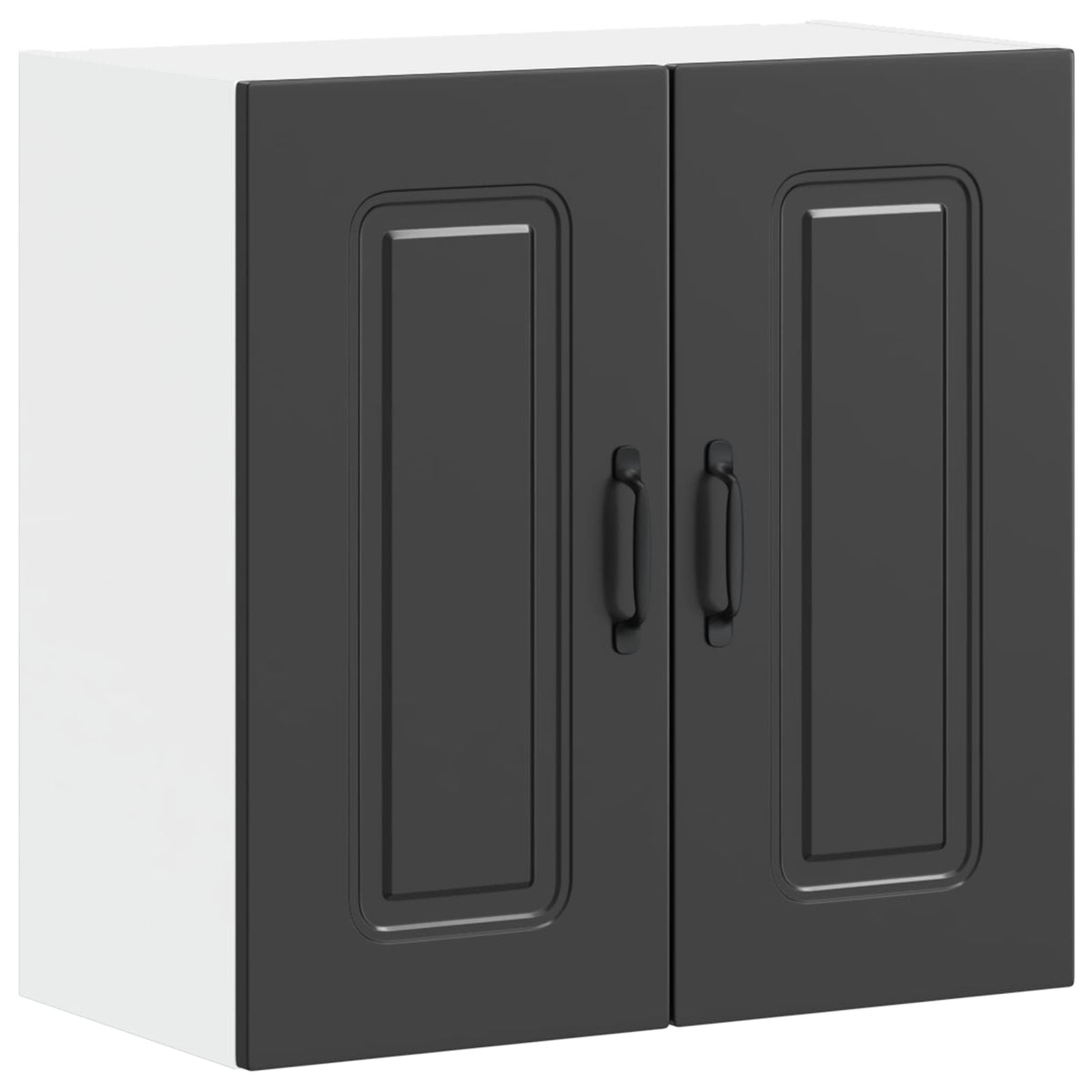 vidaXL Kitchen Wall Cabinet "Kalmar" Black Engineered Wood