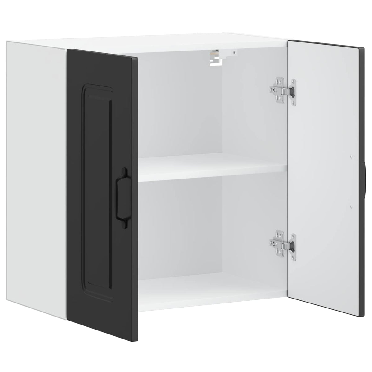 vidaXL Kitchen Wall Cabinet "Kalmar" Black Engineered Wood