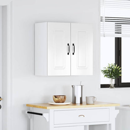 vidaXL Kitchen Wall Cabinet "Kalmar" High Gloss White Engineered Wood