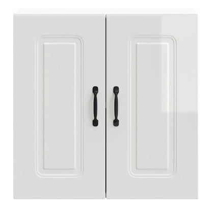 vidaXL Kitchen Wall Cabinet "Kalmar" High Gloss White Engineered Wood