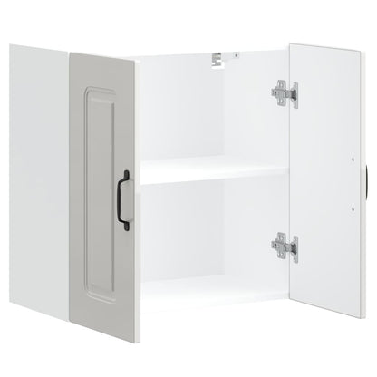 vidaXL Kitchen Wall Cabinet "Kalmar" High Gloss White Engineered Wood