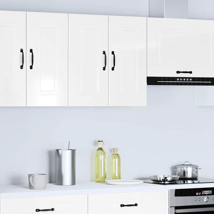 vidaXL Kitchen Wall Cabinet "Kalmar" High Gloss White Engineered Wood