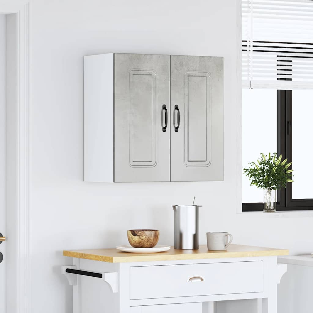 vidaXL Kitchen Wall Cabinet "Kalmar" Concrete Grey Engineered Wood