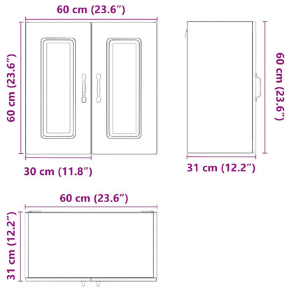 vidaXL Kitchen Wall Cabinet "Kalmar" Concrete Grey Engineered Wood