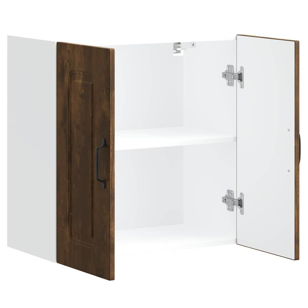 vidaXL Kitchen Wall Cabinet "Kalmar" Smoked Oak Engineered Wood