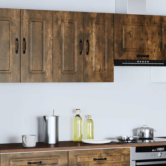 vidaXL Kitchen Wall Cabinet "Kalmar" Smoked Oak Engineered Wood