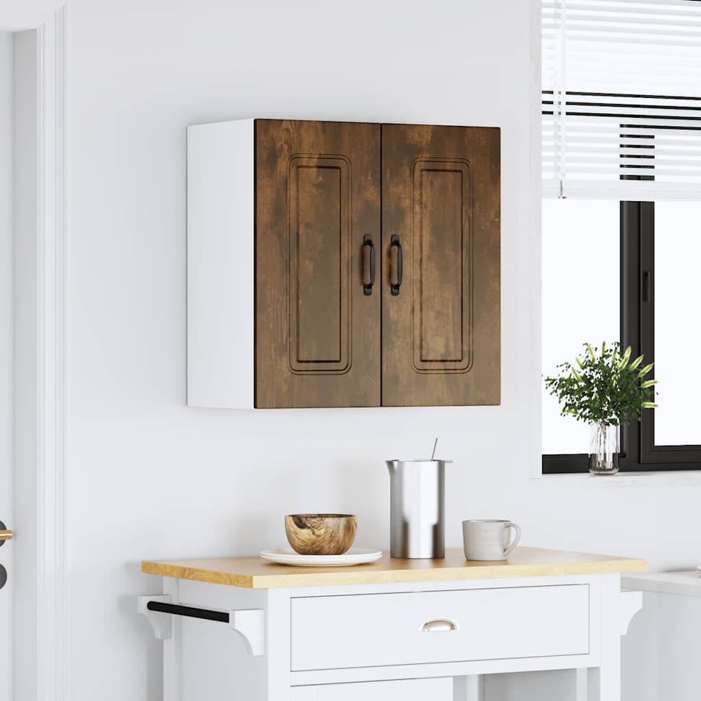 vidaXL Kitchen Wall Cabinet "Kalmar" Smoked Oak Engineered Wood