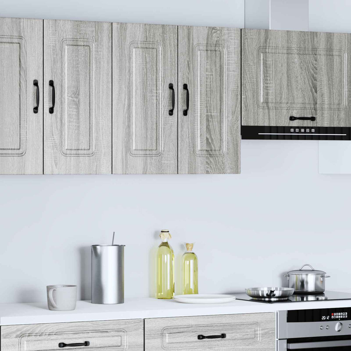 vidaXL Kitchen Wall Cabinet "Kalmar" Grey Sonoma Engineered Wood