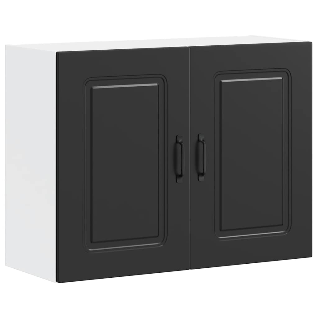 vidaXL Kitchen Wall Cabinet Kalmar Black Engineered Wood