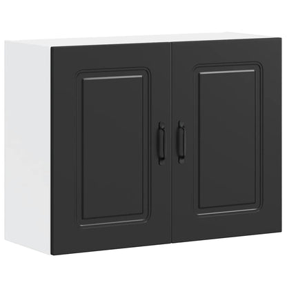 vidaXL Kitchen Wall Cabinet Kalmar Black Engineered Wood