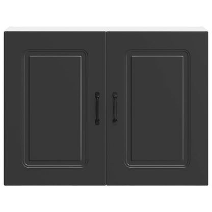 vidaXL Kitchen Wall Cabinet Kalmar Black Engineered Wood