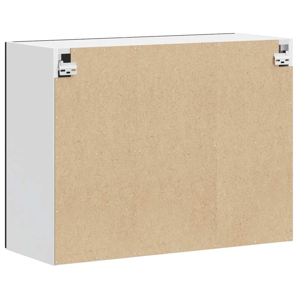 vidaXL Kitchen Wall Cabinet Kalmar Black Engineered Wood